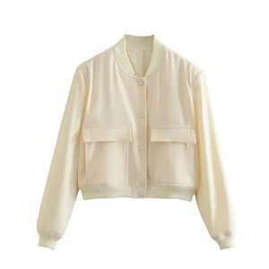 Amara – Cropped Dames Bomber Aviator Jas