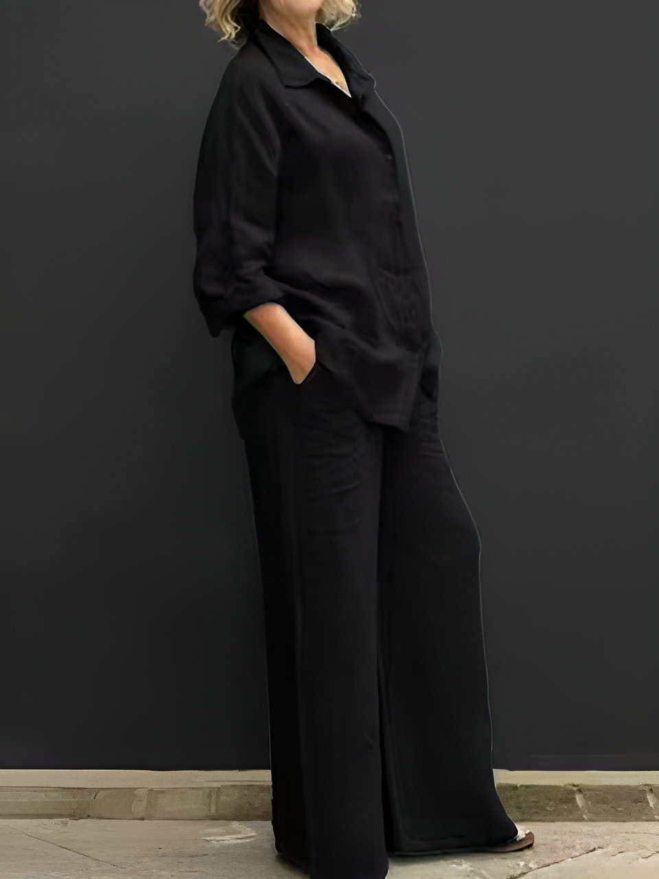 Calista – Dames Linnen Shirt & Broek Set