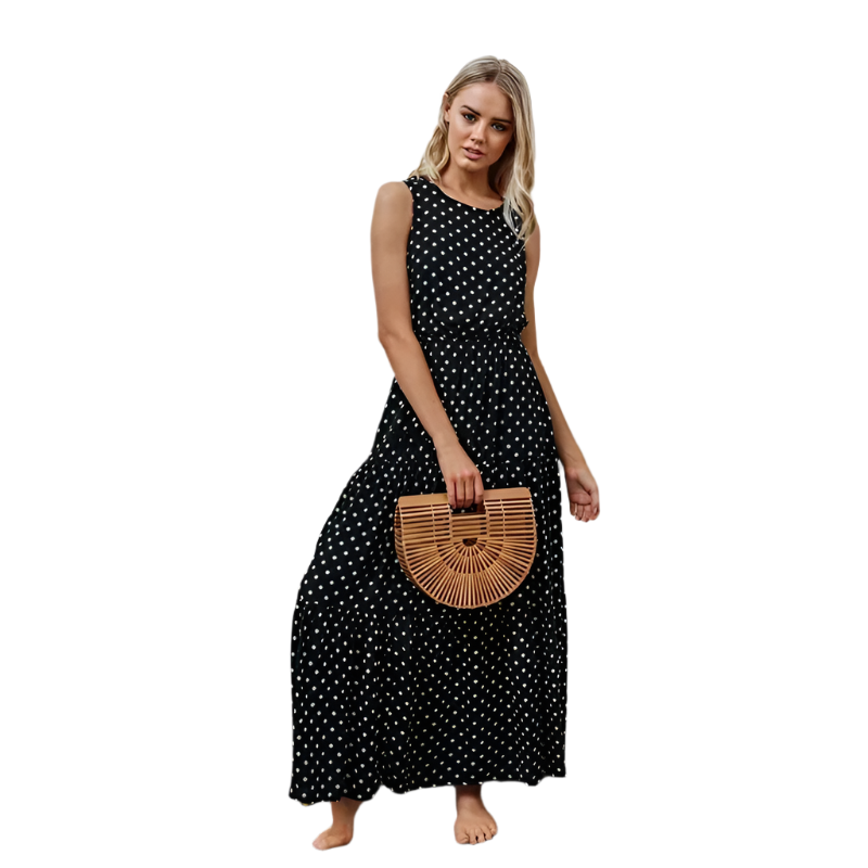 Isabella – Bohemian Mouwloze Chiffon Jurk voor Dames