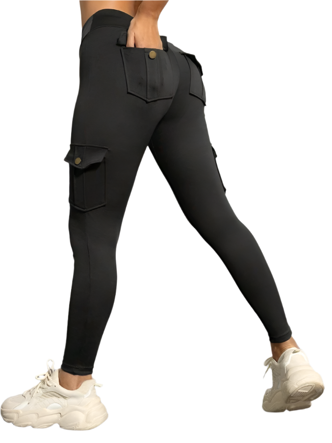 Geneviève – High-Waist Dames Sportlegging met Zijvak