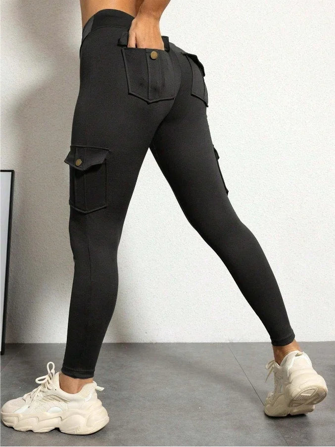 Geneviève – High-Waist Dames Sportlegging met Zijvak
