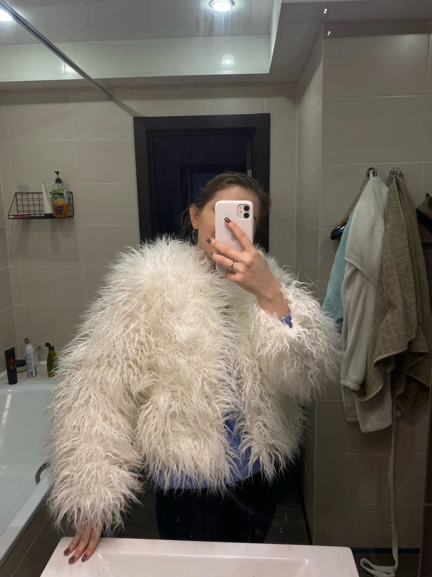 Elisa – Levendige Unisex Festival Faux Fur Jas