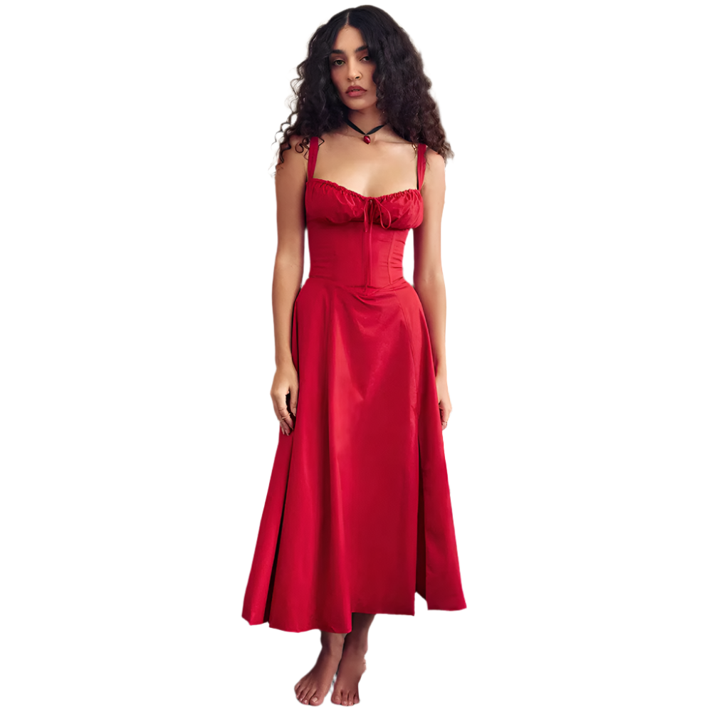 Clara – Bloemen Zomerjurk met Strikdetail voor Dames