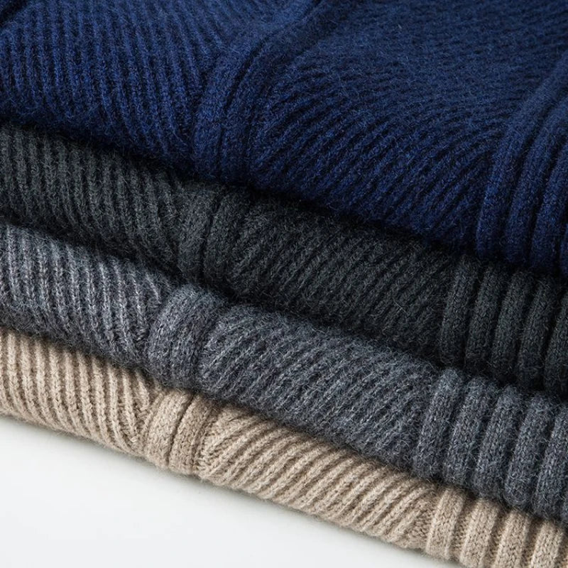 Raffy – Gebreide Heren Zip-Trui met Stretch en Warmte