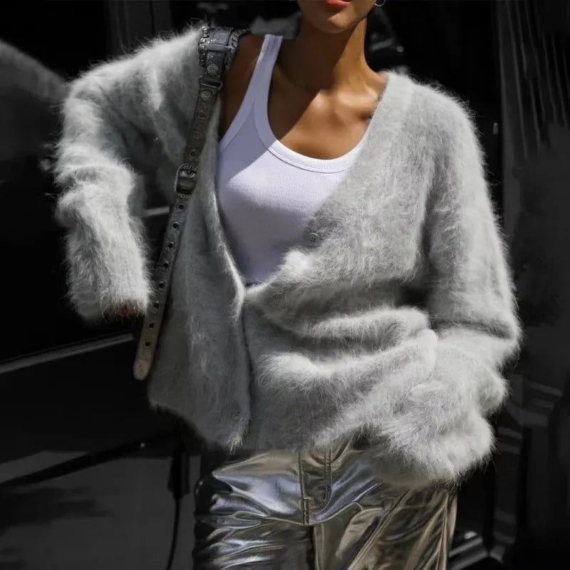 Chiara – Oversized Gebreid Damesvest voor de Herfst