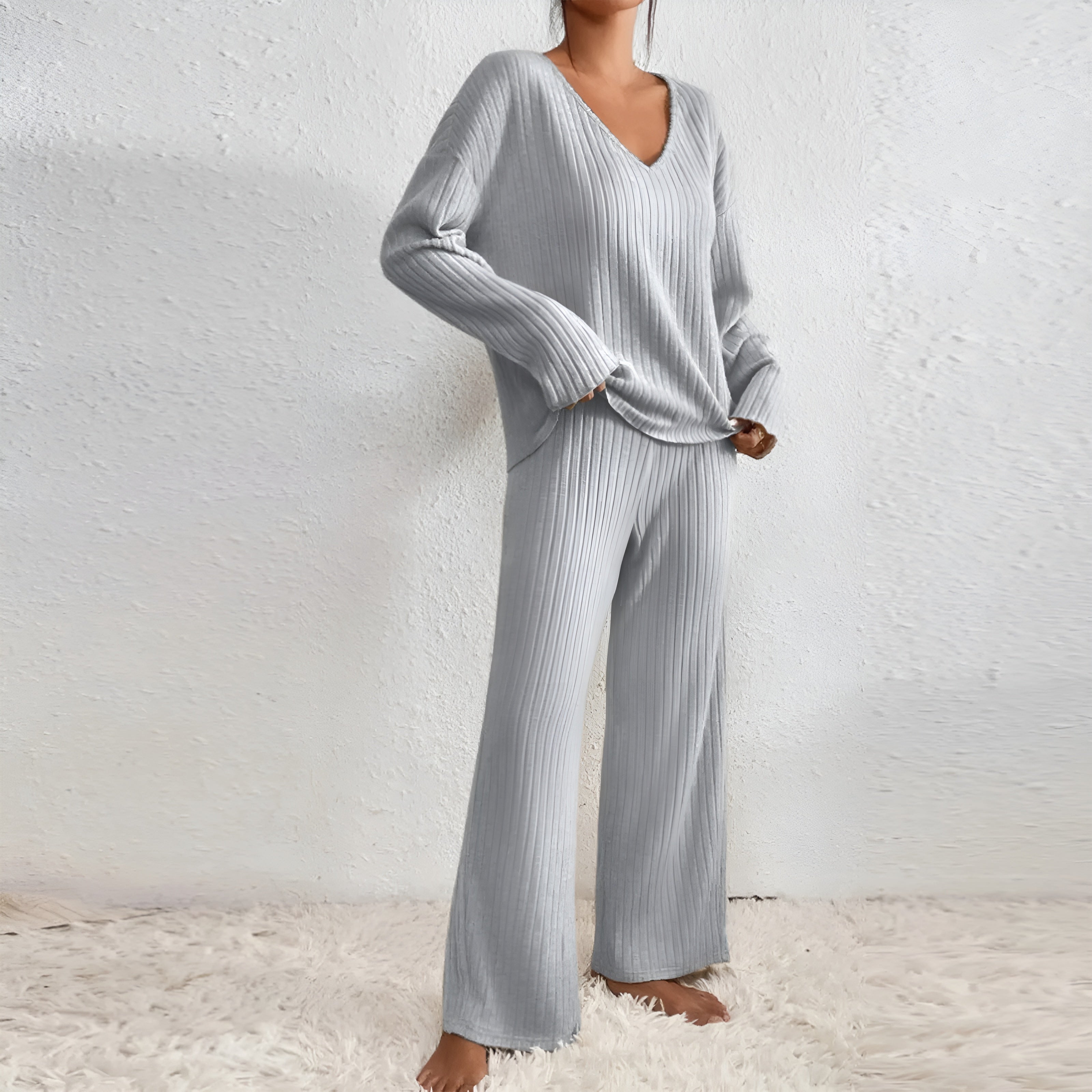 Elena – Comfortabele Gebreide Dames Loungewear Set