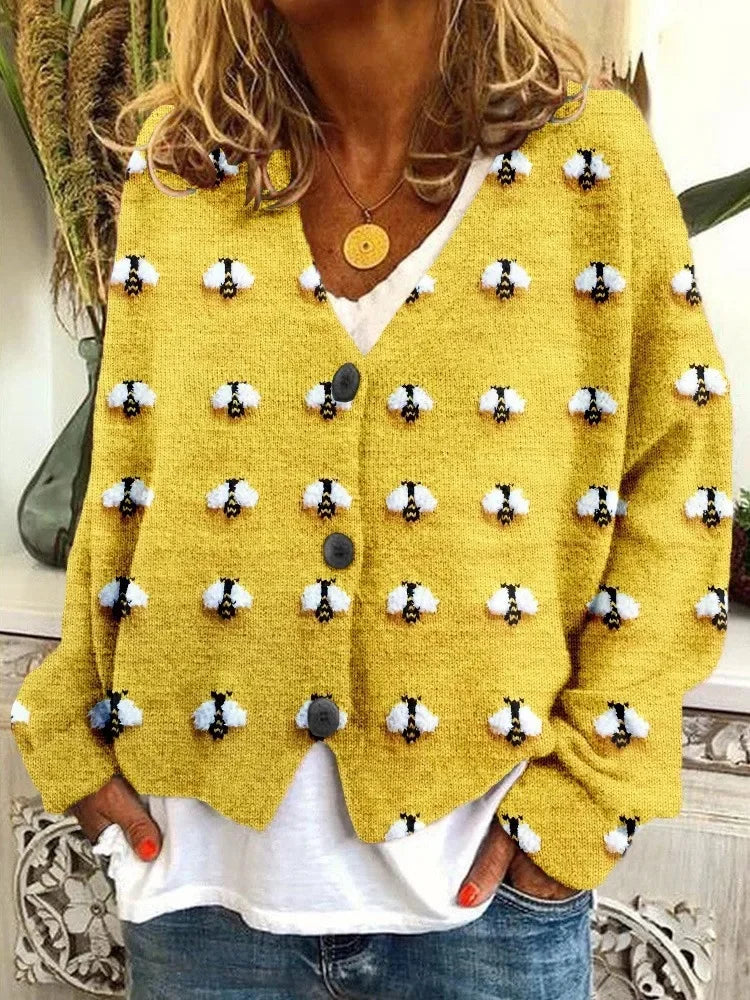 Zoey – Damesvest met Abstracte Print van Lichtgewicht Stof