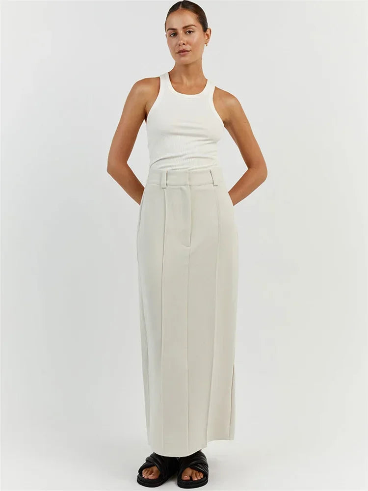 Sofia – Patchwork Hoge Taille Slim Damesrok