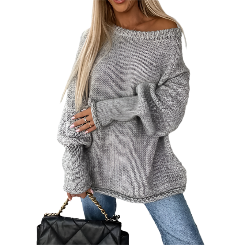 Diana – Losvallende Off-Shoulder Gebreide Damestrui