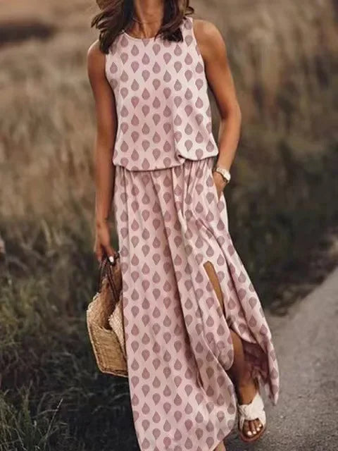 Keysie – Luchtige Mouwloze Maxi Zomerjurk voor Dames