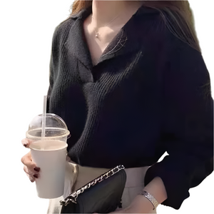 Janiah – Geribde Gebreide Oversized Damestrui van Kasjmierblend