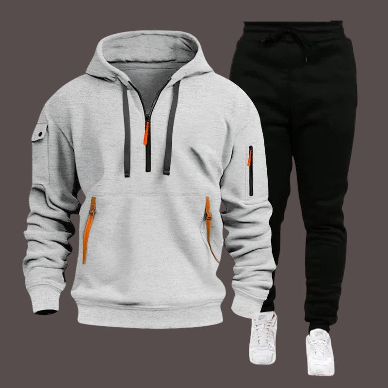 Cassian – Utility-Fit Heren Trainingspak met Hoodie en Joggingbroek