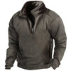 Symon – Heren Polar Fleece Tactical Trui met Halve rits