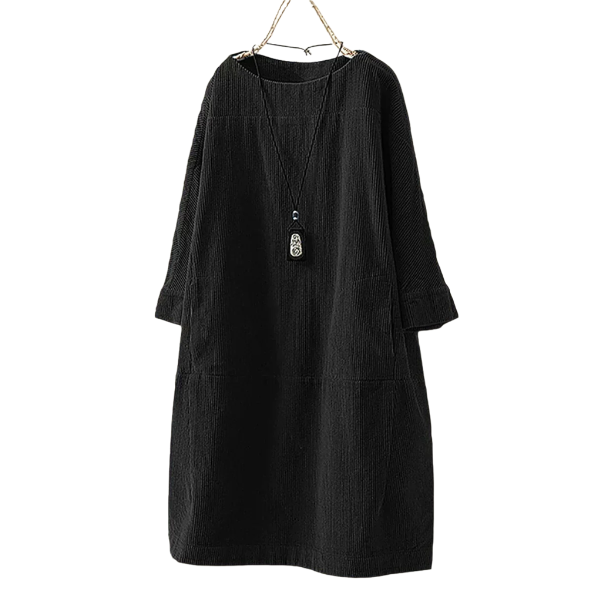 Mirella – Zachte Corduroy Retro Jurk voor Vrouwen