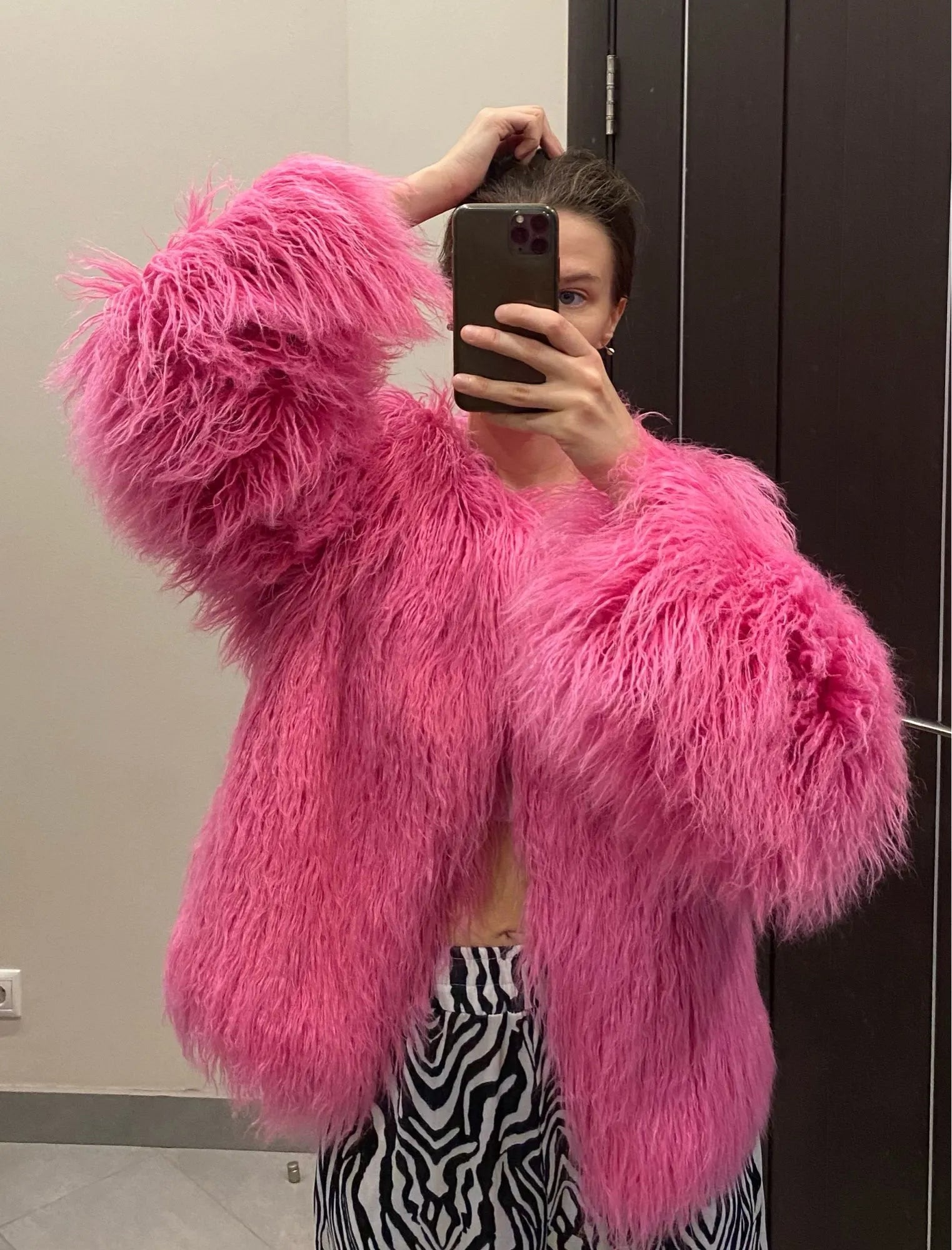 Elisa – Levendige Unisex Festival Faux Fur Jas