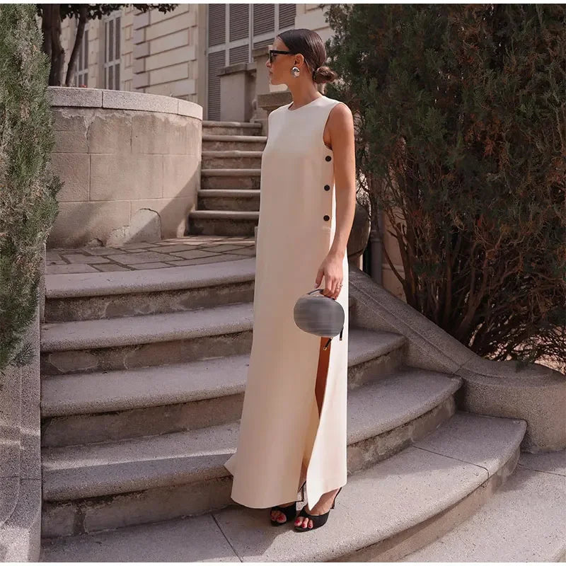 Sophia – Elegante Mouwloze Maxi Jurk voor Dames