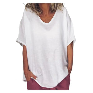 Gelai – Ademend Dames T-Shirt van Katoen-Linnen voor de Zomer
