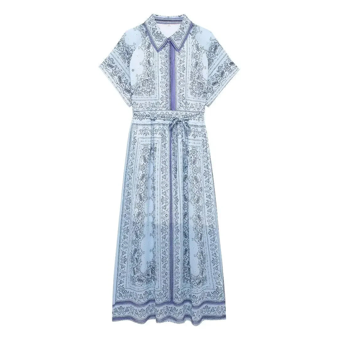 Regine – Lichtgewicht Zomerse Chiffon Jurk voor Dames met Print