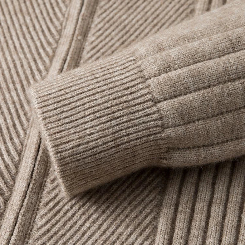 Raffy – Gebreide Heren Zip-Trui met Stretch en Warmte