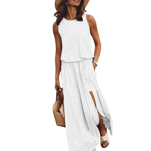 Keysie – Luchtige Mouwloze Maxi Zomerjurk voor Dames