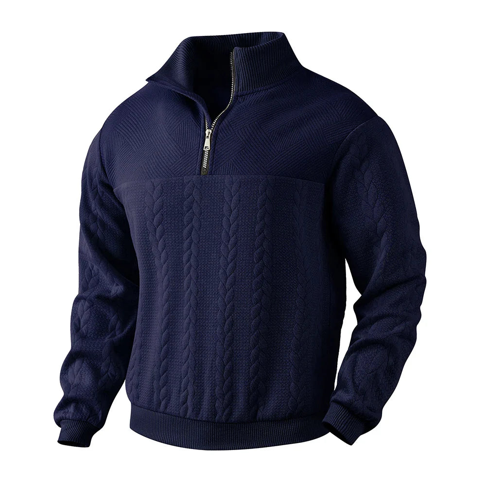 Lorenzo – Heren Trui met Relaxte Pasvorm en Stijlvolle Quarter-Zip