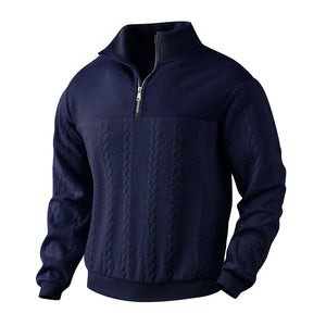 Lorenzo – Heren Trui met Relaxte Pasvorm en Stijlvolle Quarter-Zip