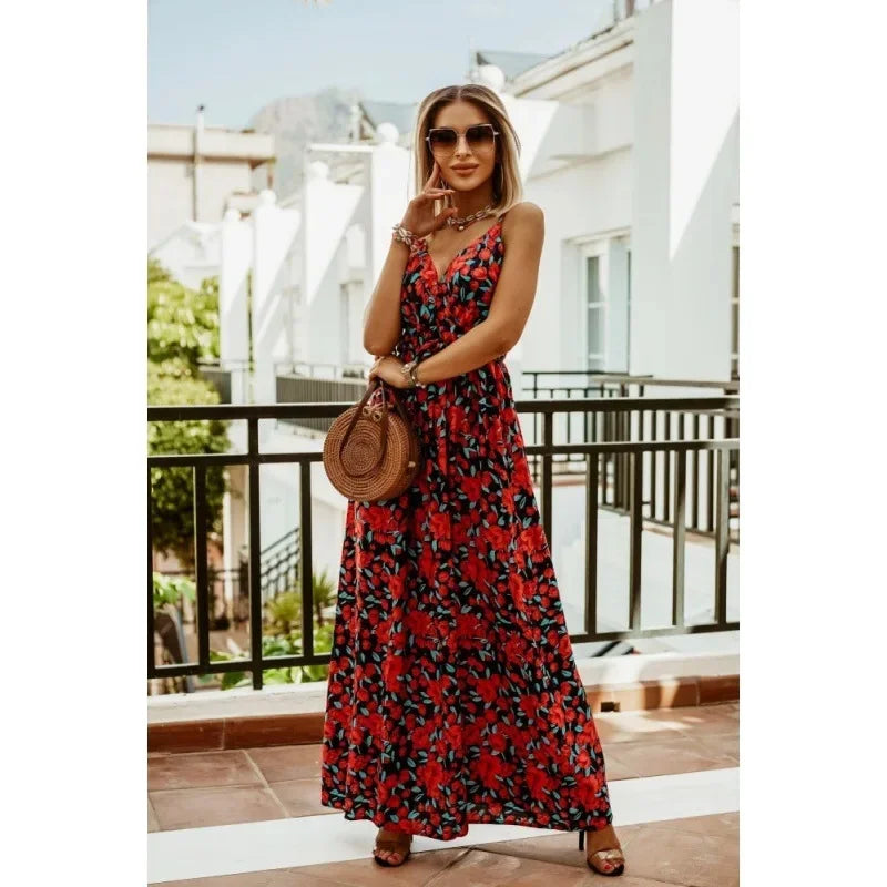 Dolori – Bohemian Dames Maxi jurk met V-Hals