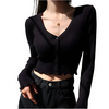 Isabella – Stijlvol Gebreid V-Hals Crop Vest voor Dames