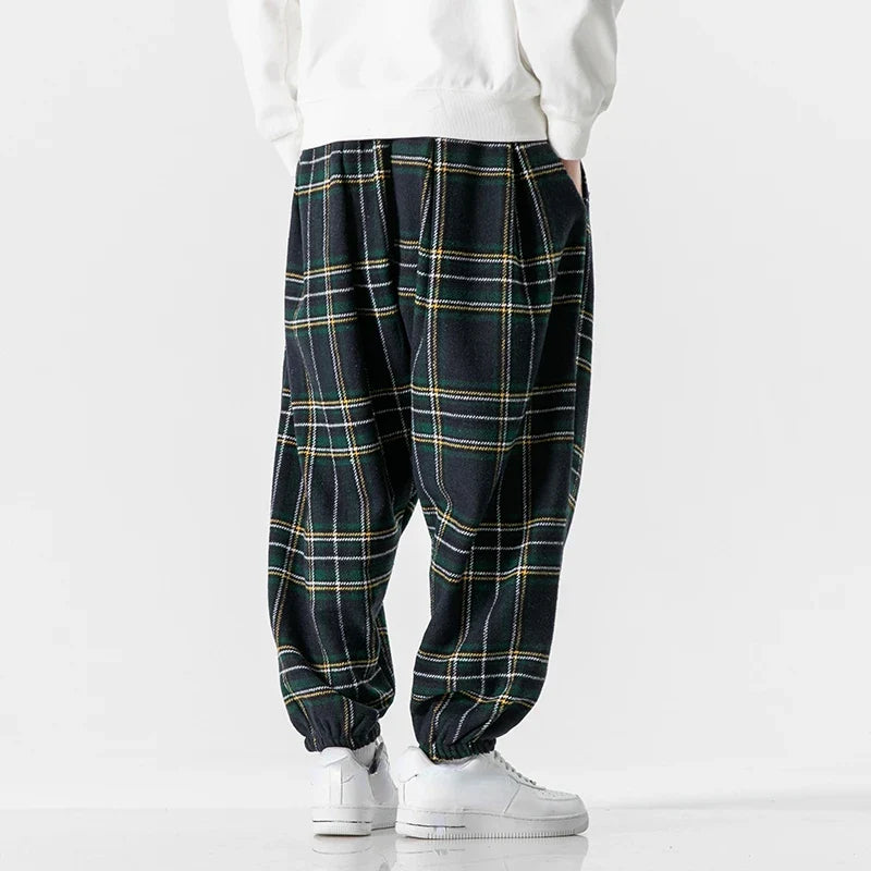 Lorenzo – Relaxte Heren Geruite Sweatpants