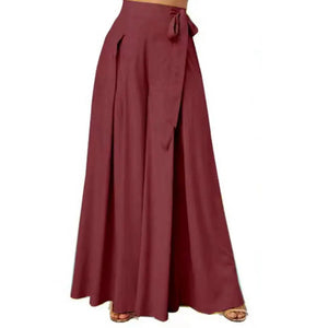 Alessia – Wijde Dames Skirtpants met Strikdetail