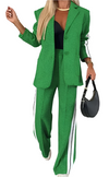 Giulia – Elegante Dames Tweedelige Blouse & Wide-Leg Broek Set