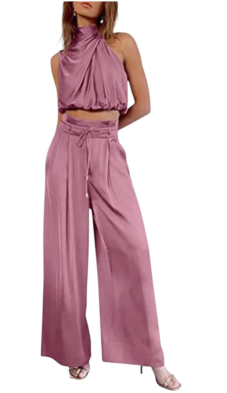 Maliyah – Vrouwenset met Zijdezachte Plissé Look