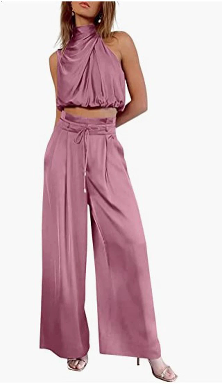 Maliyah – Vrouwenset met Zijdezachte Plissé Look