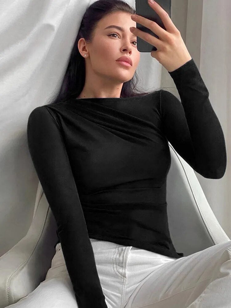 Isabella – Hoogstretch Asymmetrische Dames Top