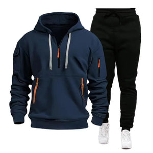 Cassian – Utility-Fit Heren Trainingspak met Hoodie en Joggingbroek