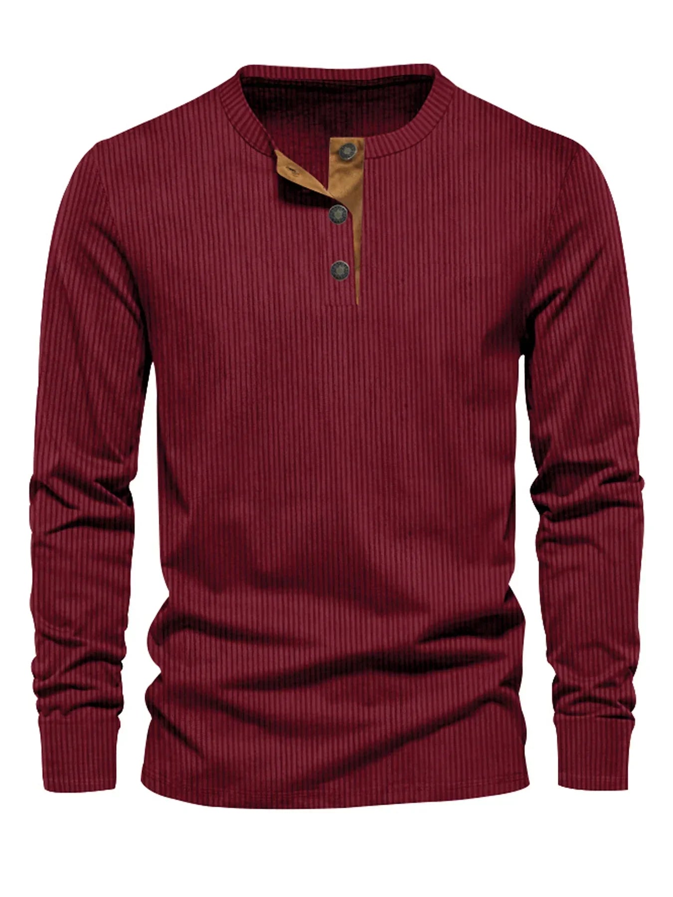 Kristoff – Ribgebreide Henley Heren Trui