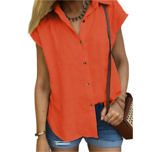 Camila – Oversized Mouwloze Dames Top voor de Zomer