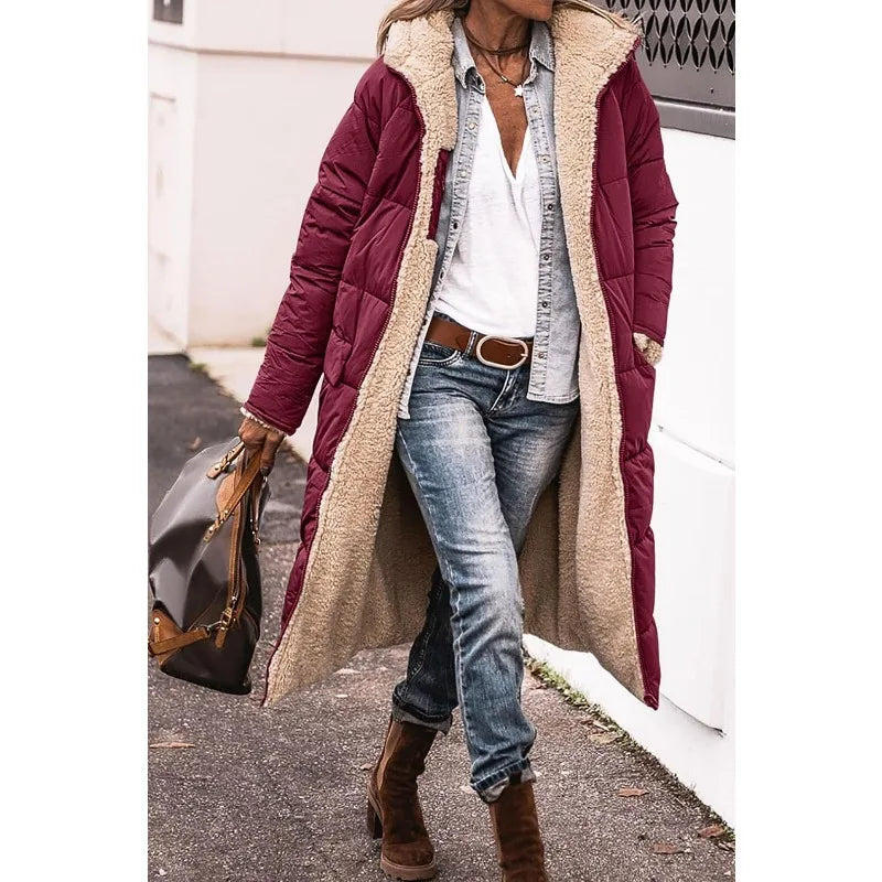 Frida – Dames Reversible Sherpa Fleece Winterjas