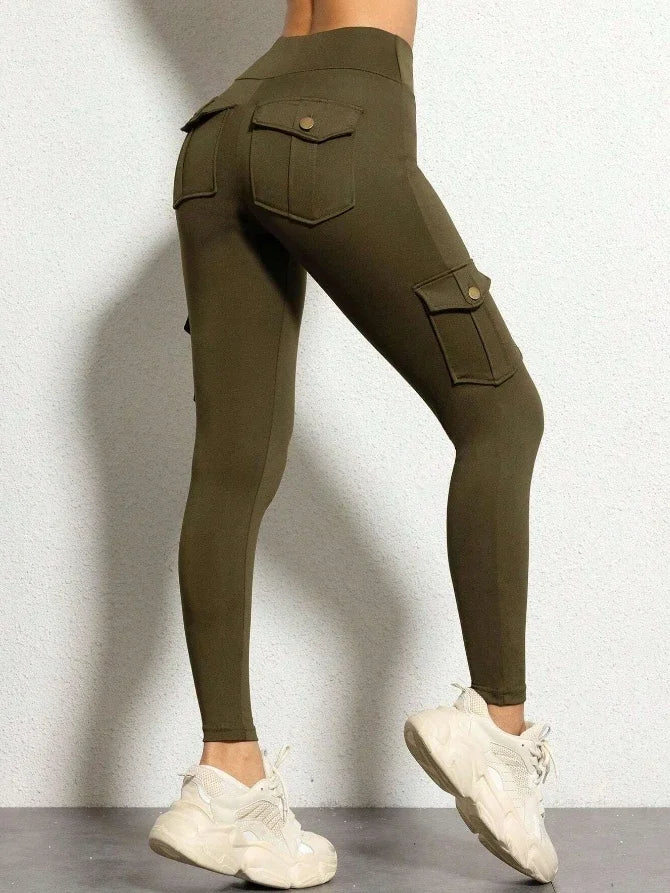 Geneviève – High-Waist Dames Sportlegging met Zijvak
