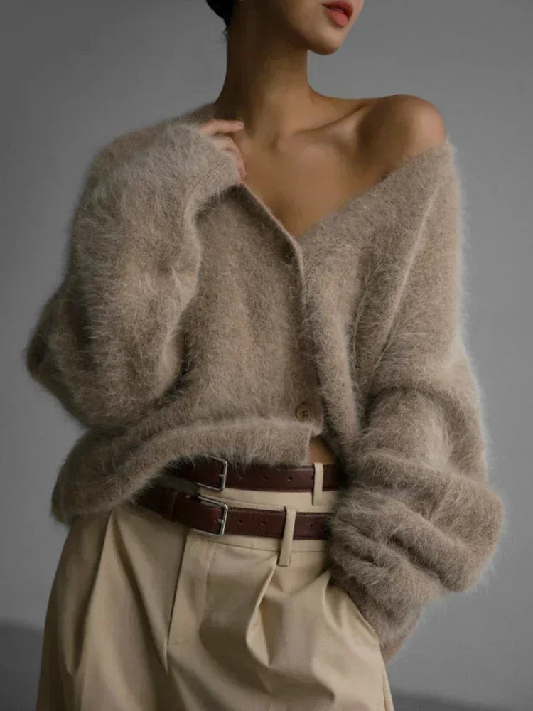 Chiara – Oversized Gebreid Damesvest voor de Herfst