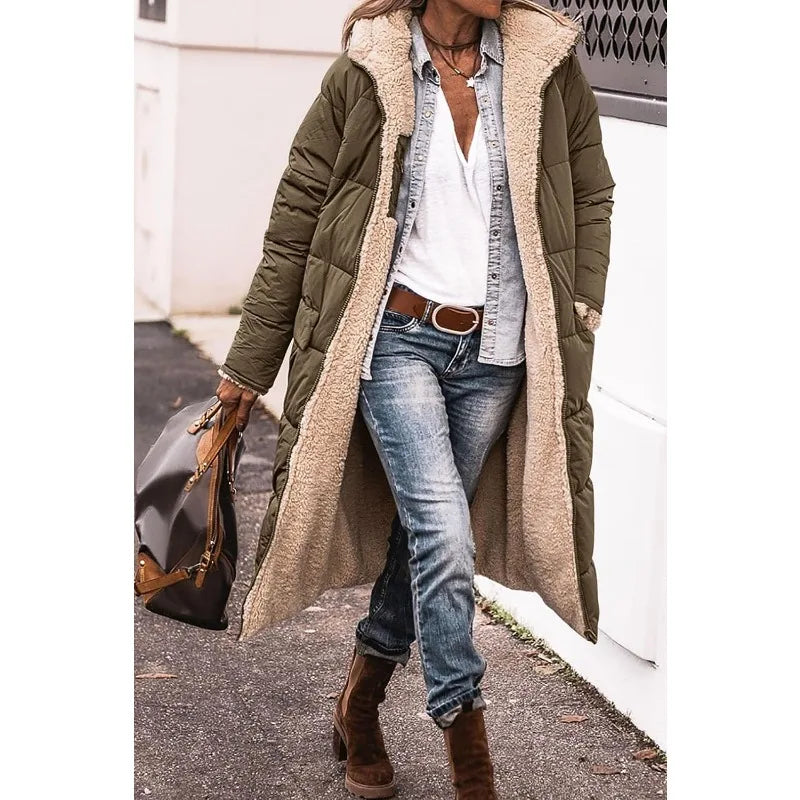 Frida – Dames Reversible Sherpa Fleece Winterjas