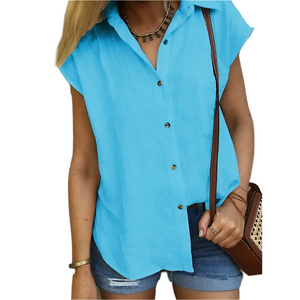 Camila – Oversized Mouwloze Dames Top voor de Zomer