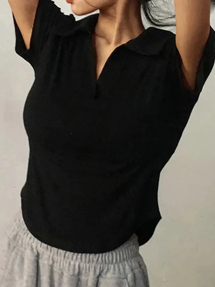 ElisaFabri Korte Mouw Top Voor Vrouwen