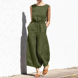 Elena™ linnen jumpsuit
