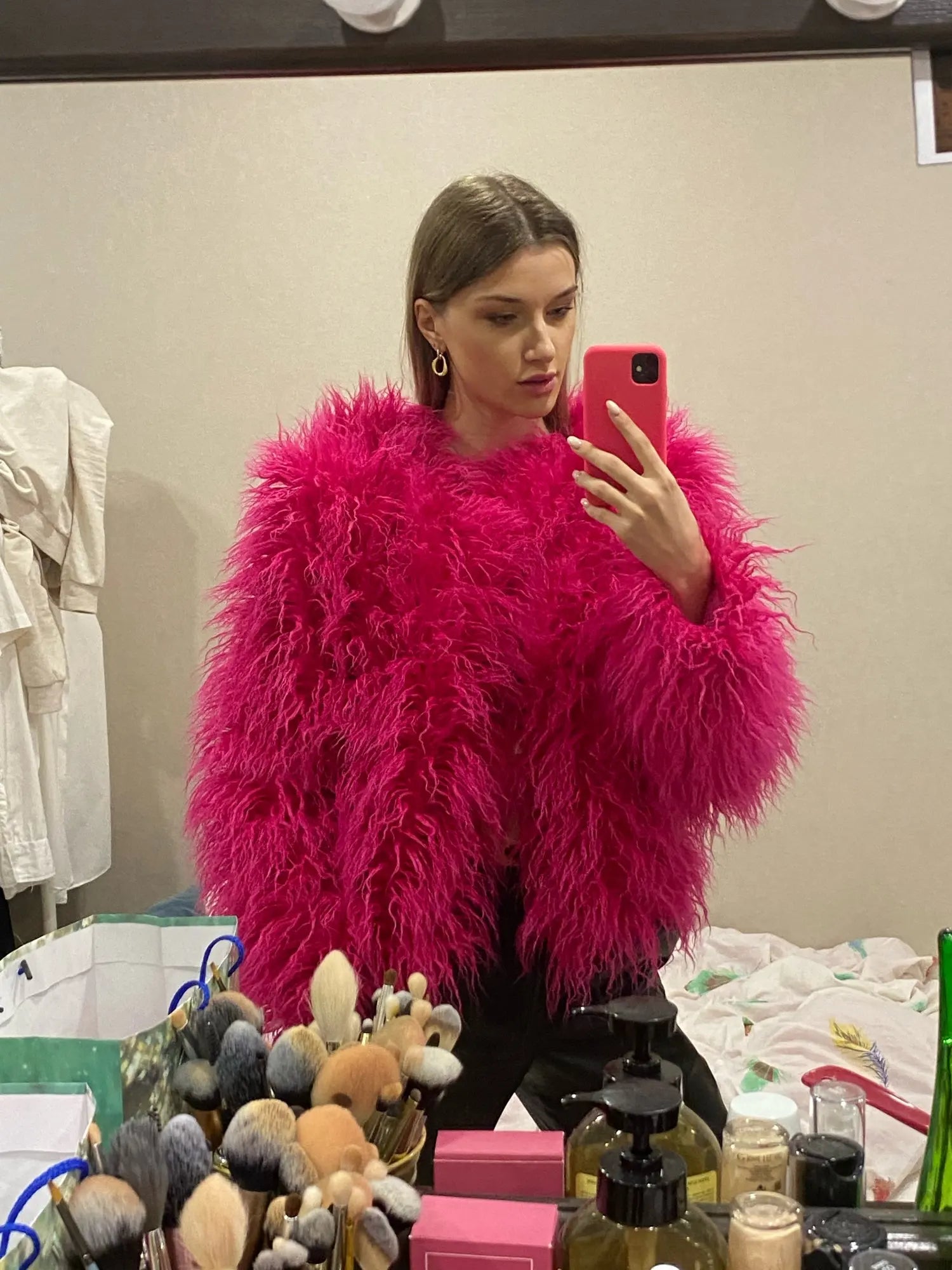Elisa – Levendige Unisex Festival Faux Fur Jas