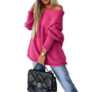 Diana – Losvallende Off-Shoulder Gebreide Damestrui