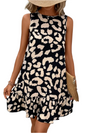 Andrea – Mouwloze Mini Jurk met Panterprint voor Dames