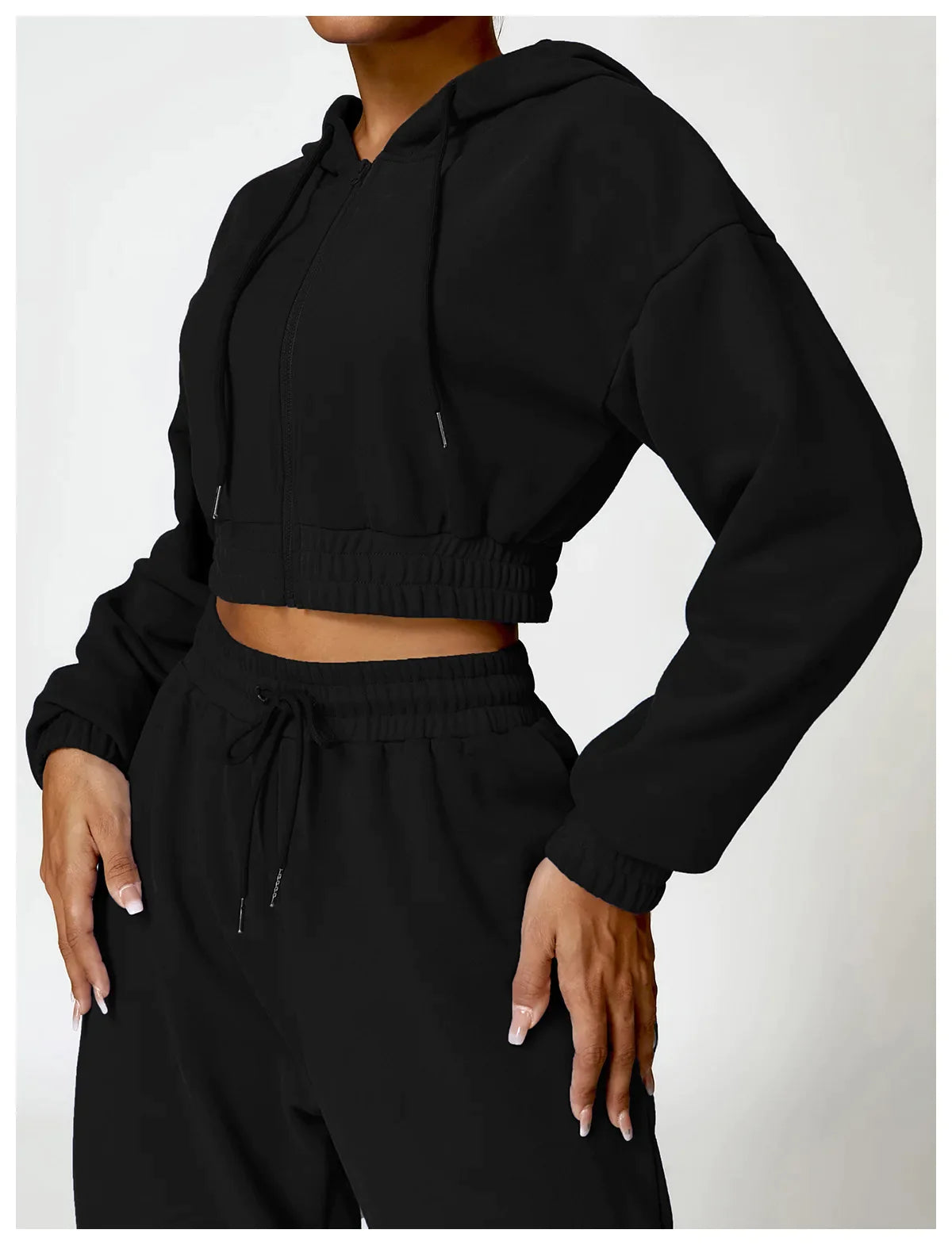 LinaLussa™ Haute Sleeco Cropped Hoodie Set