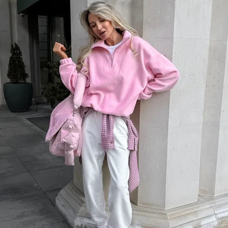 Lisanne – Comfortabele Half-Zip Trui voor Dames