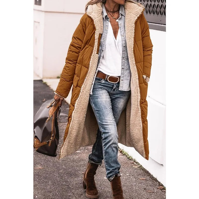 Frida – Dames Reversible Sherpa Fleece Winterjas